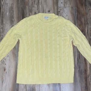 AMAZON ESSENTIALS Women’s Yellow Cable Knit Sweater. Size: XL